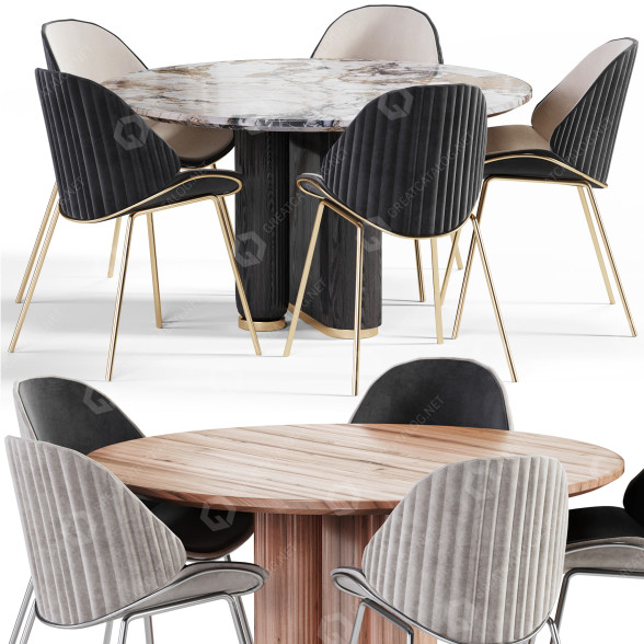 Table et chaises Momocca Dania Dining Set modèle 3D