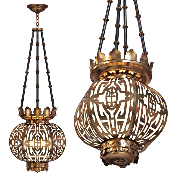 Подвесной светильник 1stDibs Oriental Style Brass 3D модель
