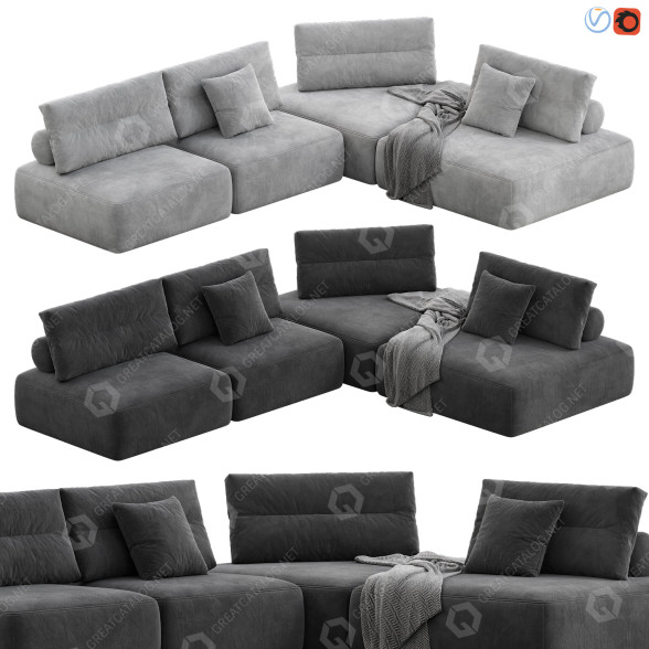 Sofa Saba My Taos Set 3 3D model