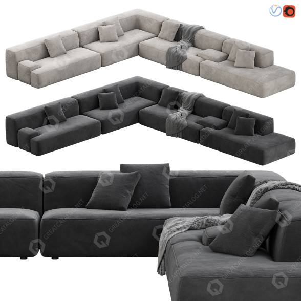 Sofá Lema Cloud Set 13 Modelo 3D