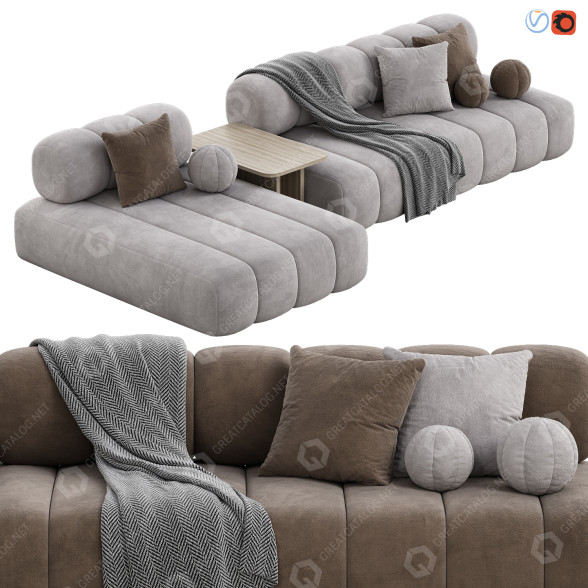 Sofá Marinelli Home Koi Set 2 Modelo 3D