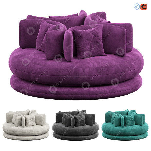 Sofá Verpan Verner Panton Modelo 3D