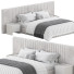 Lit et tables de chevet Audraya Upholstered - 3dcloudd