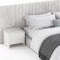 Lit et tables de chevet Audraya Upholstered - 3dcloudd