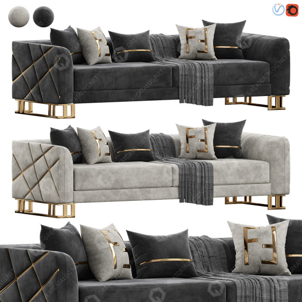 Sofa MR Classic Venedik 3D model