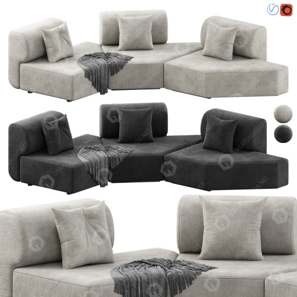 Sofa Stage 002-5 3D-Modell