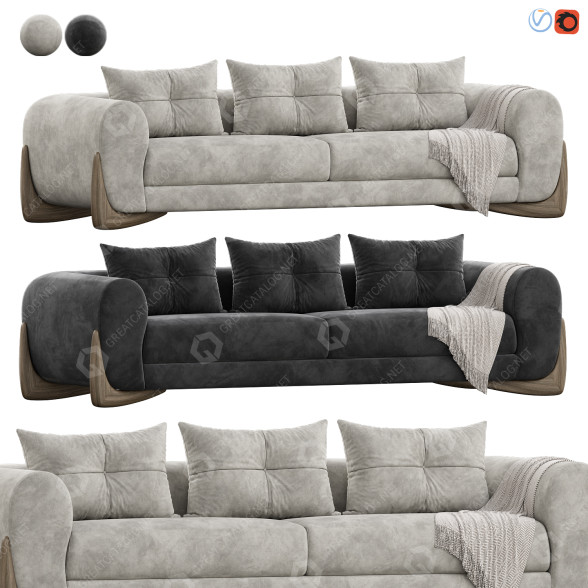 Sofa Porada Softbay 3D-Modell