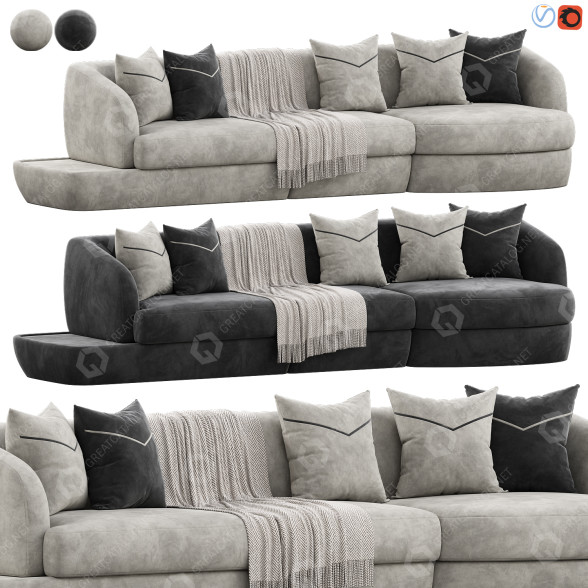 Sofá Cadde Yildiz Boyner Modelo 3D