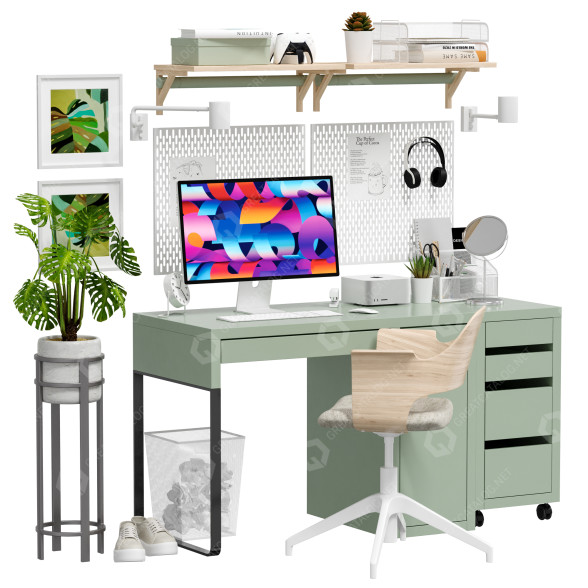 Espacio de trabajo IKEA Office 12 Modelo 3D