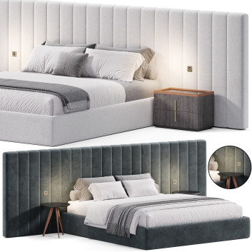 Bett und Nachttischchen Stylish Club Milan