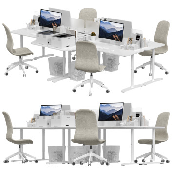 Espacio de trabajo IKEA Set 27 Langfjaell Modelo 3D