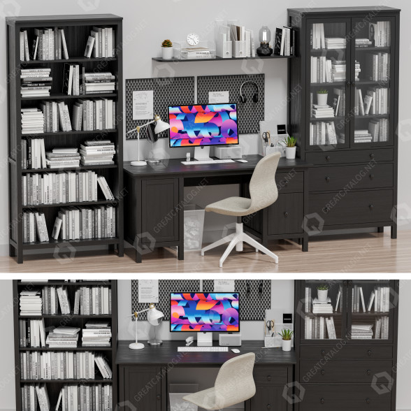 Przestrzeń robocza IKEA Office 22 model 3D