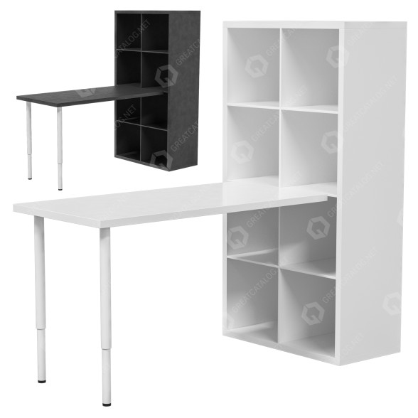Desk IKEA Kallax/Lagkapten Combination 3D model
