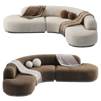 Sofa  Eichholtz Bjorn Boucle Sand Model 3D