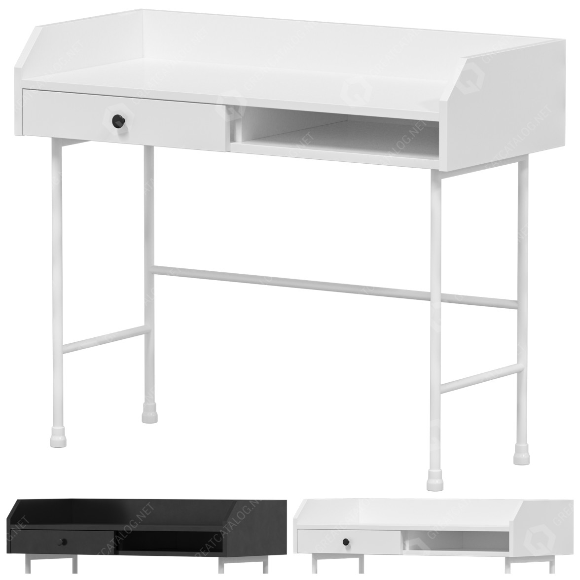 Desk IKEA Hauga 3D model #30330 | GreatCatalog