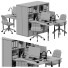 Espacio de trabajo IKEA Set 30 Langfjaell - DmytroSer