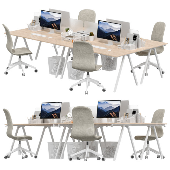 Przestrzeń robocza IKEA Set 32 Gruppspel model 3D