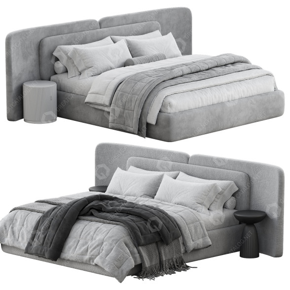 Bed and Bedside Tables Rove Concepts Angelo 3D model