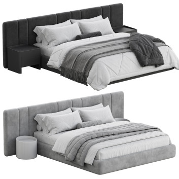 Łóżka i stoliki nocne  Hollis Model 3D