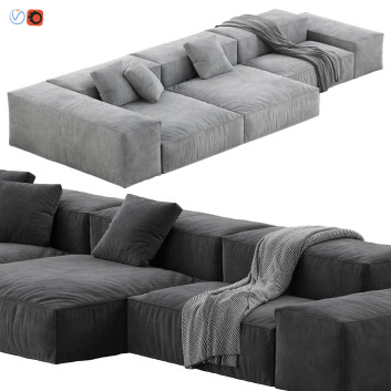 Sofa Living Divani Extrasoft Set 3