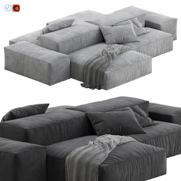 Sofa Living Divani Extrasoft Set 4