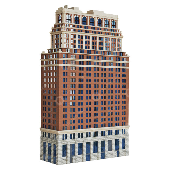 Будівля 44 Wall Street New York 3D модель