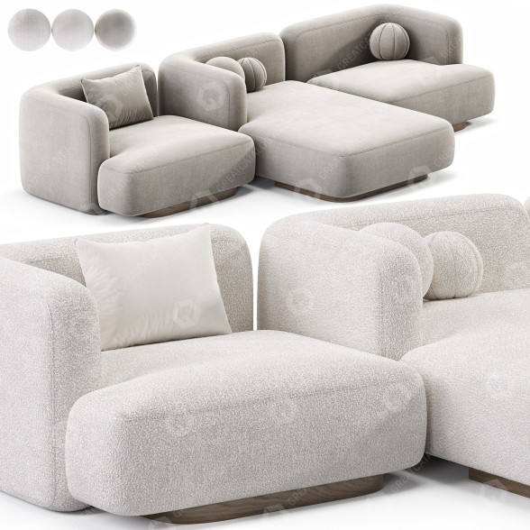 Sofa Kooku Pop Program by Christophe Delcourt 3D model