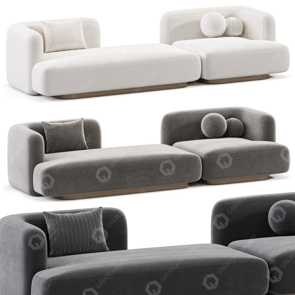Sofa Kooku Pop by Christophe Delcourt model 3D