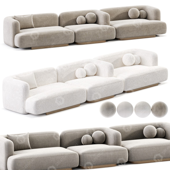 Sofa Kooku Pop by Christophe Delcourt 3D model