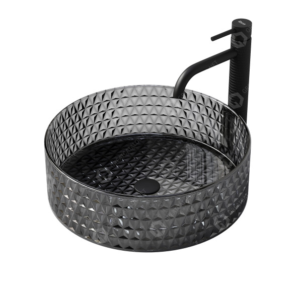 Умывальник Rea Cristal Black 3D модель