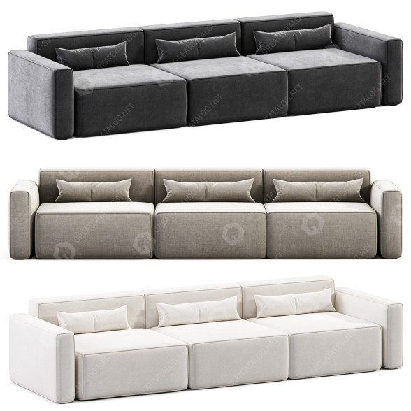 Диван Gus* Modern Mix Modular 3-PC 3D модель