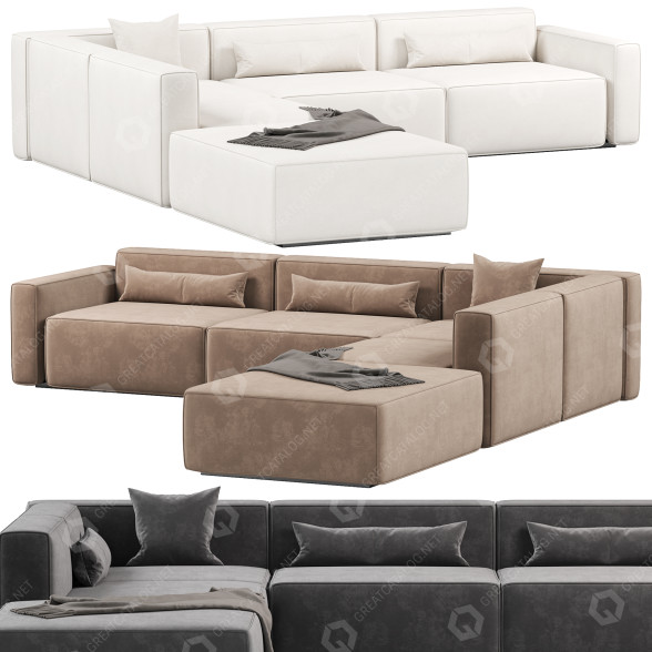 Sofa Gus* Modern Mix Modular 5 Piece model 3D