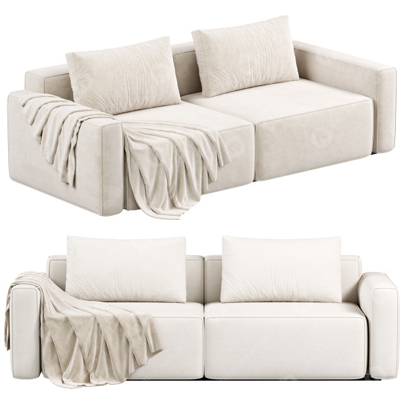 Sofa Gus* Modern Mix Modular Piece 2 model 3D