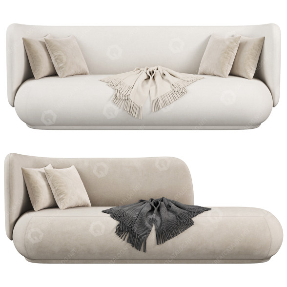 Sofas ferm LIVING Rico Divan L 3D-Modell