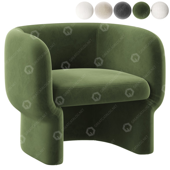 Крісло Joss & Main Cambry Upholstered 3D модель