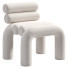 Silla Homary Beige Velvet Accent - Armada 