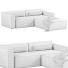 Sofa Gus* Modern Mix Modular 3 PC Sectional - Armada 