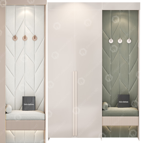 Hallway Set 02 3D model