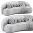 Sofá Homary Modern Leather Upholstered - Armada 