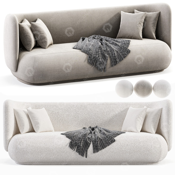 Sofa ferm LIVING Rico Boucle 3D-Modell