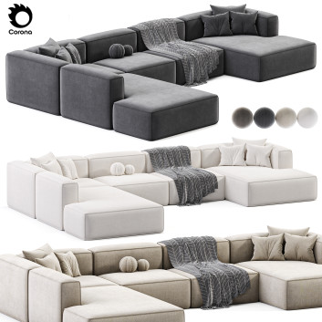 Sofa Westwing Lennon Corduroy 3D-Modell
