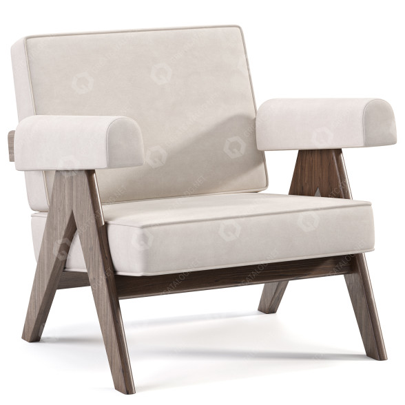 Крісло Cassina Capitol Complex 053 by Pierre Jeanneret 3D модель