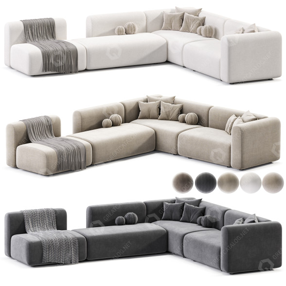 Sofa Braid Mahe 3D model