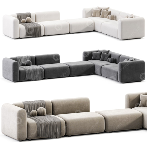 Sofa Braid Mahe 3D-Modell