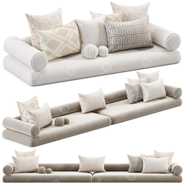 Kissen für Fenstersitze Window Set 02 3D-Modell