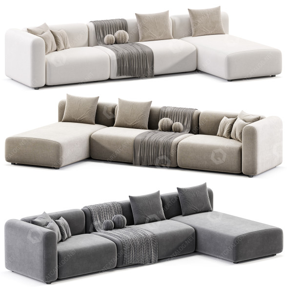 Sofa Braid Mahe 02 model 3D