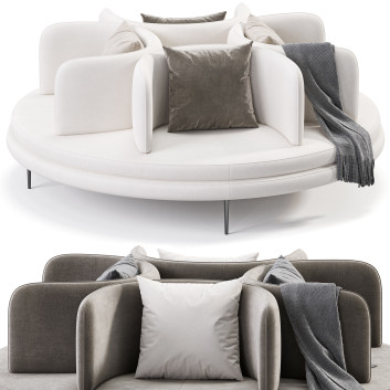 Sofa Meridian Furniture Circlet Velvet Roundabout