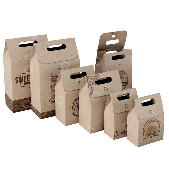 Bolsas de papel Set 8 Modelo 3D