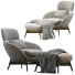 Fotel i pufa Minotti Russell - ED-MONTE