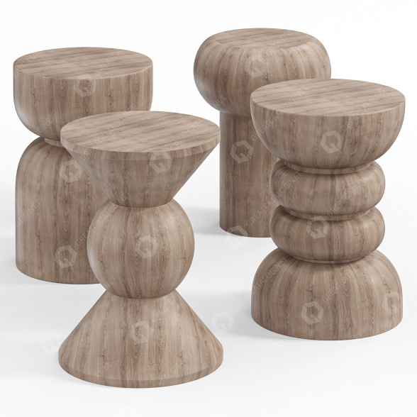Табурети Wood Log by Etsy 3D модель